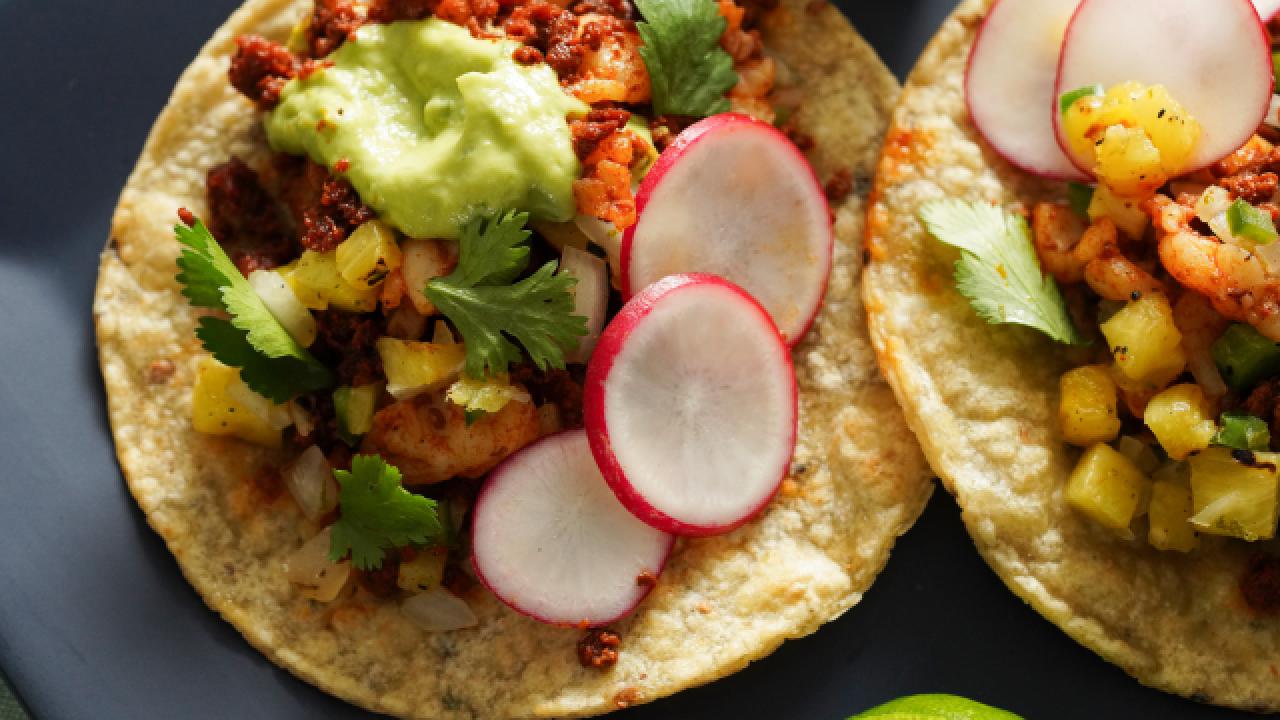 Chorizo and Shrimp Tacos