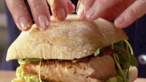 Salmon and Guacamole Sandwiches
