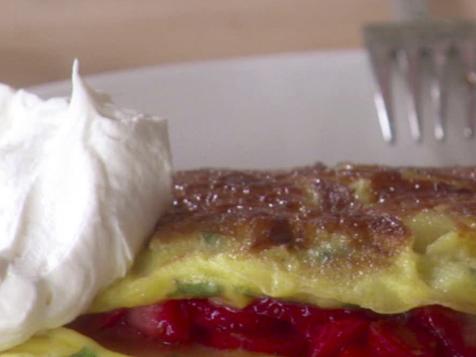 Mint and Strawberry Omelet