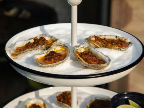 Grilled Oysters with Chorizo Butter
