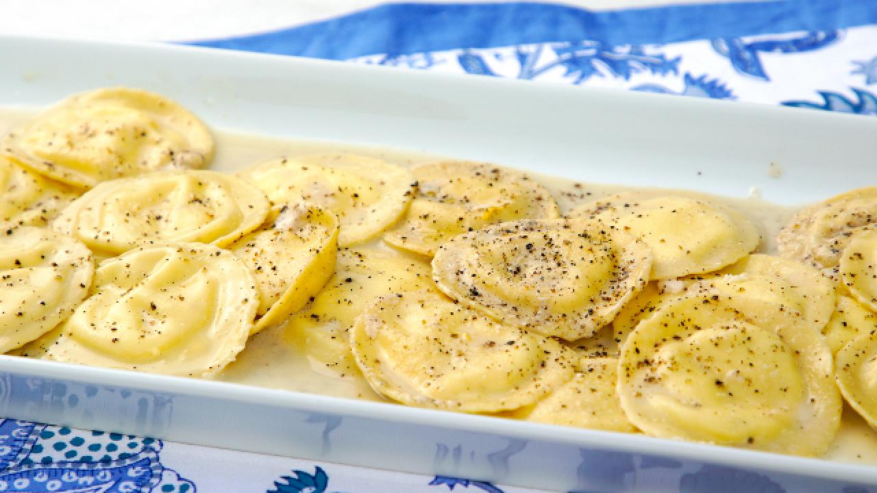 Lemon-Ricotta Ravioli with Cacio e Pepe Sauce