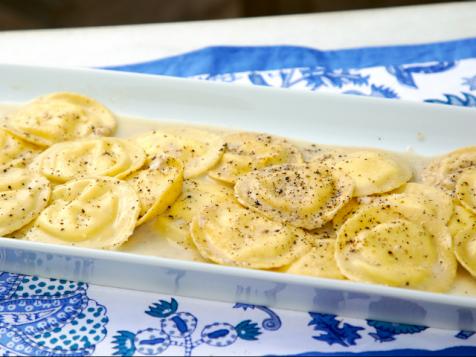 Lemon-Ricotta Ravioli with Cacio e Pepe Sauce