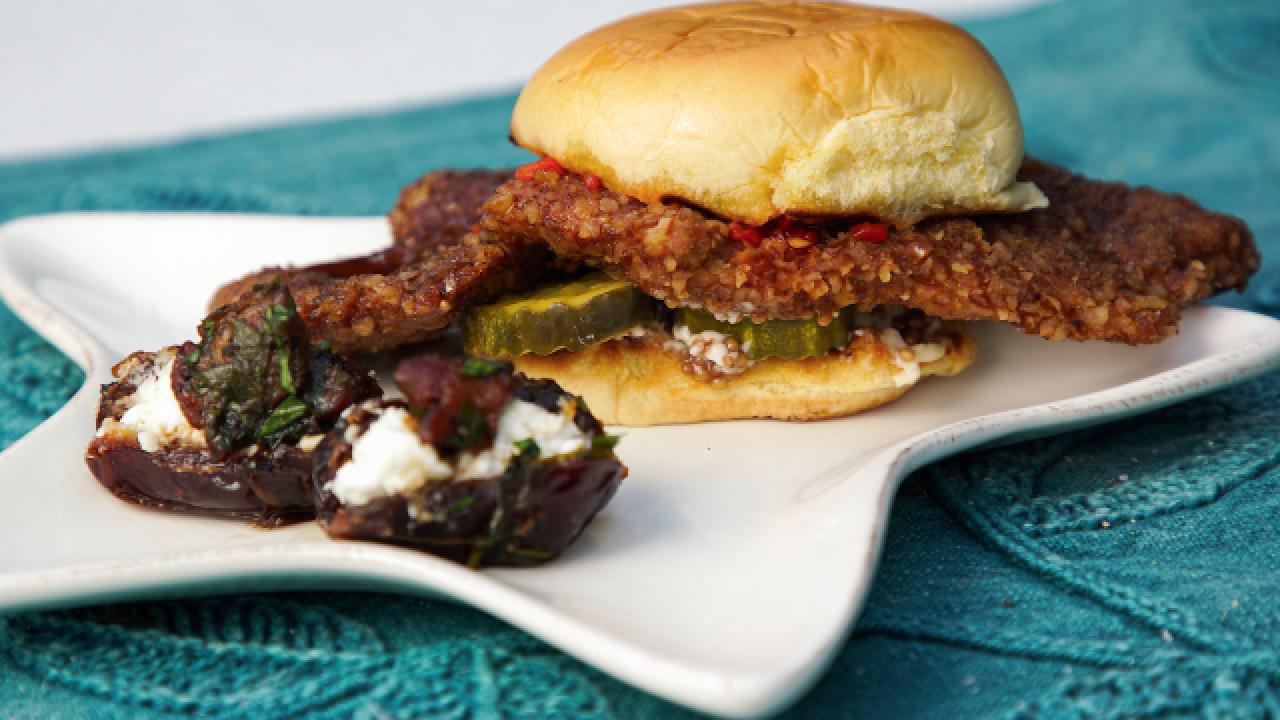 Pretzel Fried Pork Sandwich