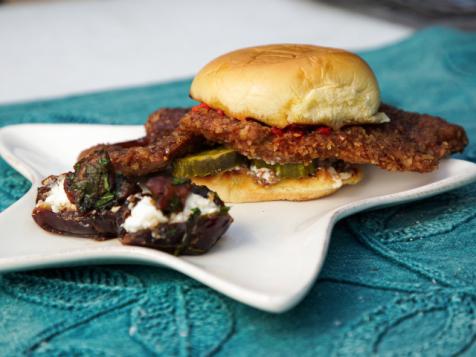 Pretzel Fried Pork Sandwich