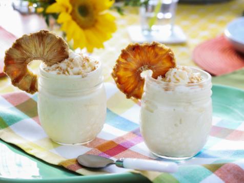 Homemade Pineapple Whip with Toasted Coconut and Macadamia Nuts