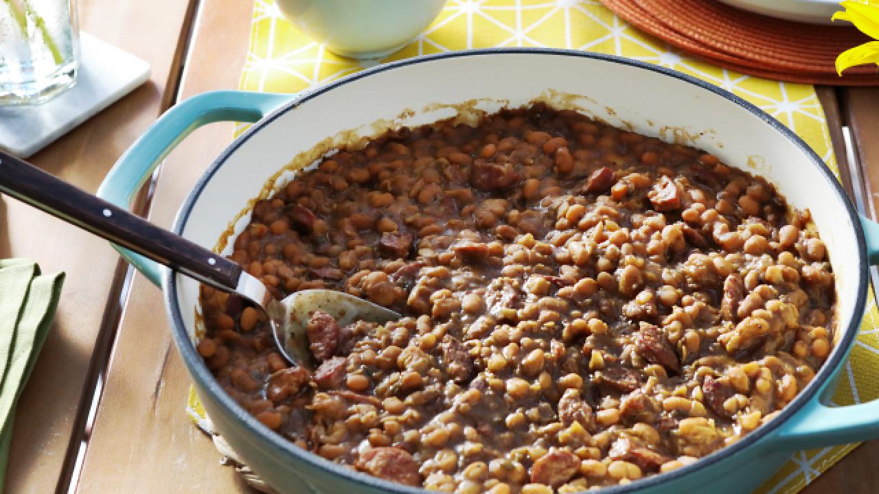 Spicy Sausage Baked Beans
