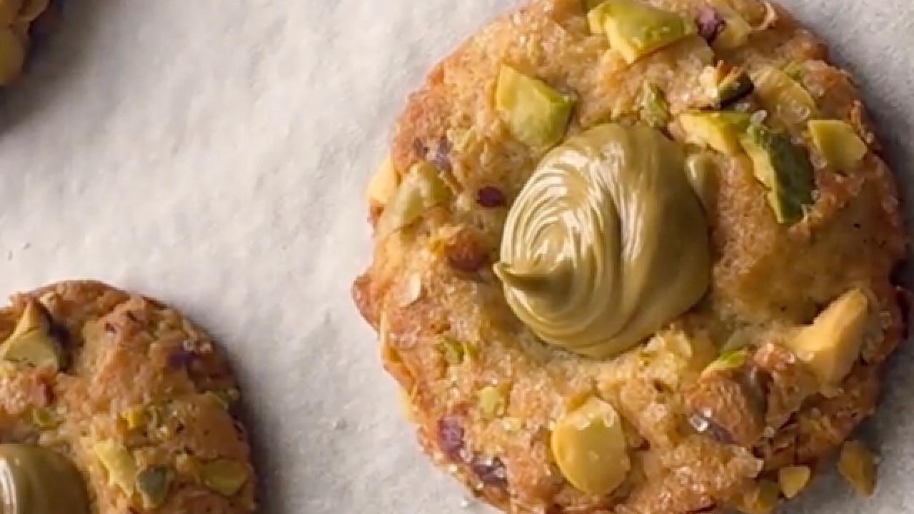 Pistachio Thumbprint Cookies