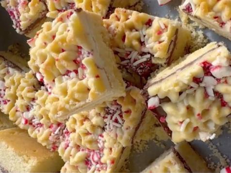 Peppermint Spritz Cookie Bars