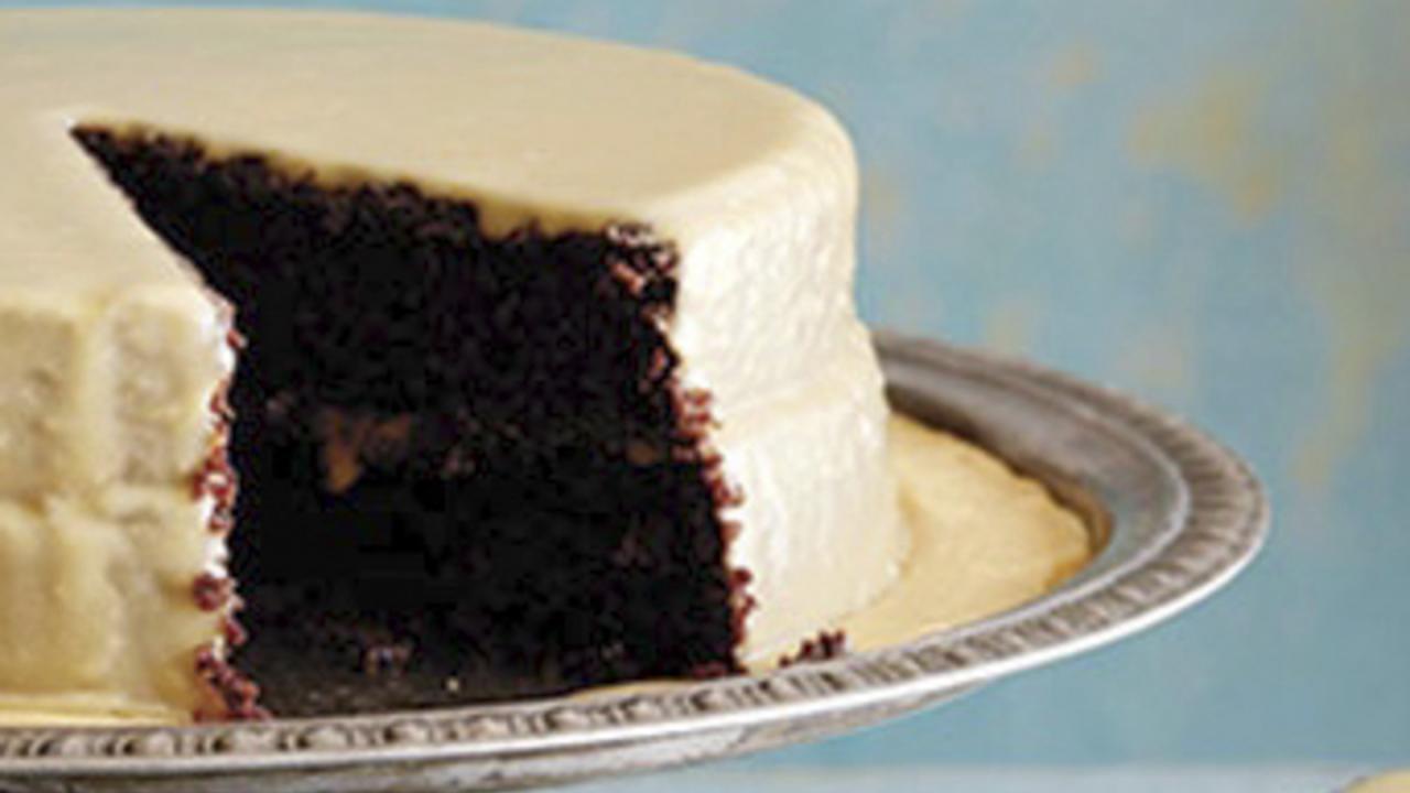 Sunday Caramel-Iced Cocoa Cake