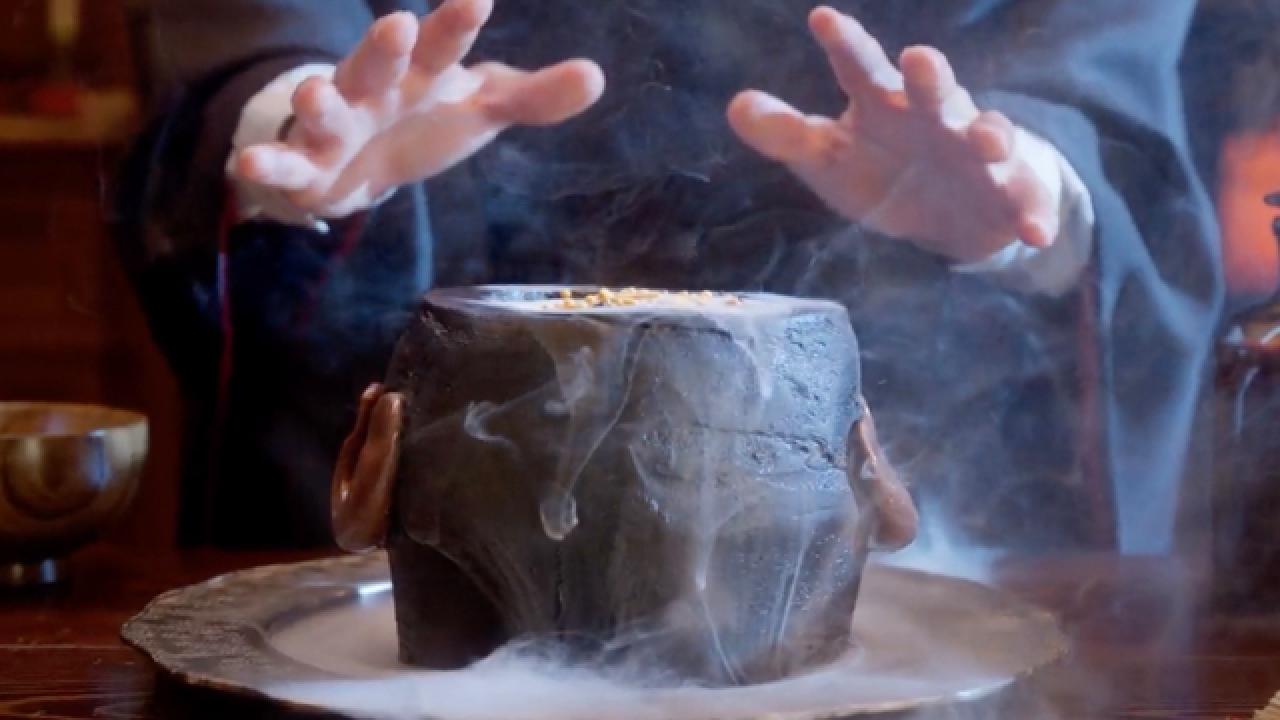 Potions Cauldron Chocolate-Caramel Cake