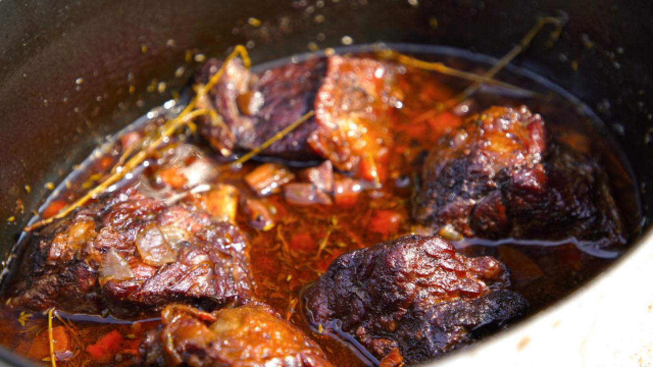 Porter-Braised Beef Short Ribs with Salsa Verde