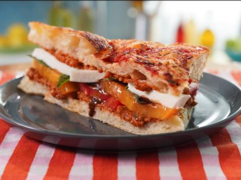 Triple Tomato Caprese Focaccia Sandwich