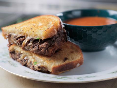 Braised Short Rib Grilled Cheese and Kimchi Tomato Soup