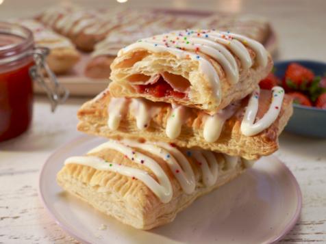 Strawberry-Vanilla Bean Pastry Pockets with Cream Cheese Glaze