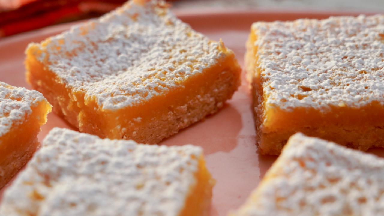 Orange Bars with Sesame Crust