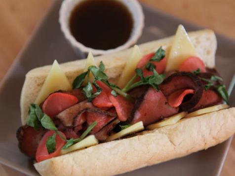 Homemade Roast Beef Sandwich Au Jus