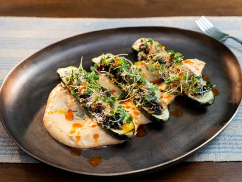 Stuffed Zucchini with Lemon Aioli