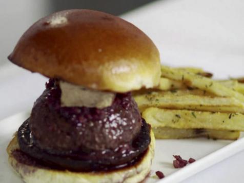 Sirloin Portobello and Pate Burger