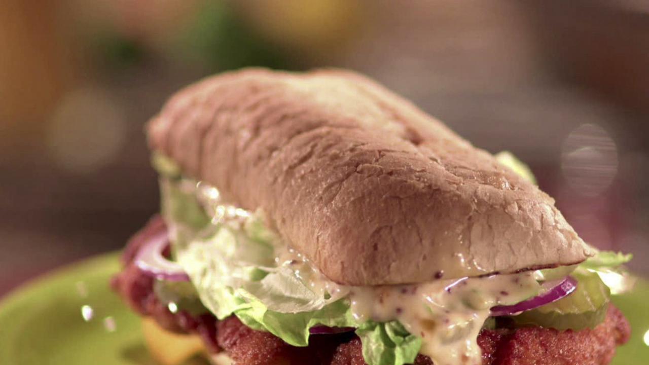 Apricot-Mustard Pork Sandwich