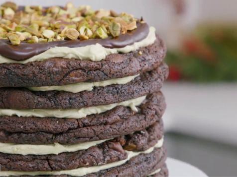 Layered Chocolate-Pistachio Cookie Cake