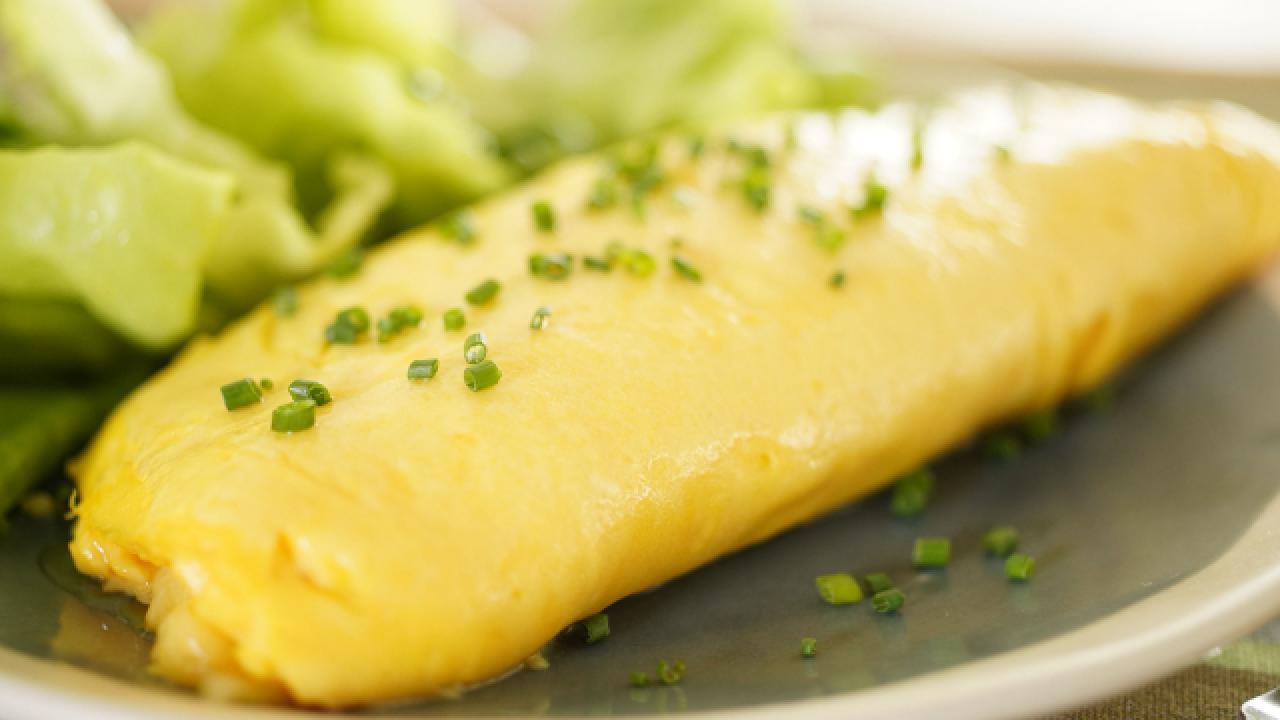 Classic French Omelette with Side Salad