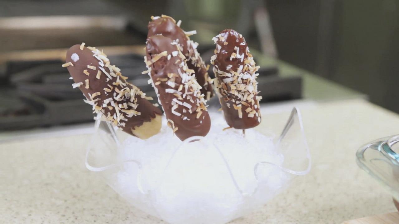 Frozen Chocolate Rum Bananas