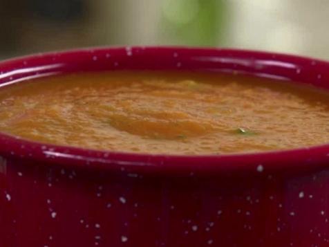 Carrot Soup and Cheese Dunkers