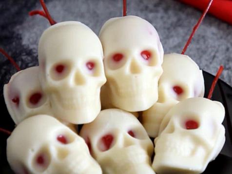 White Chocolate Cherry Skulls