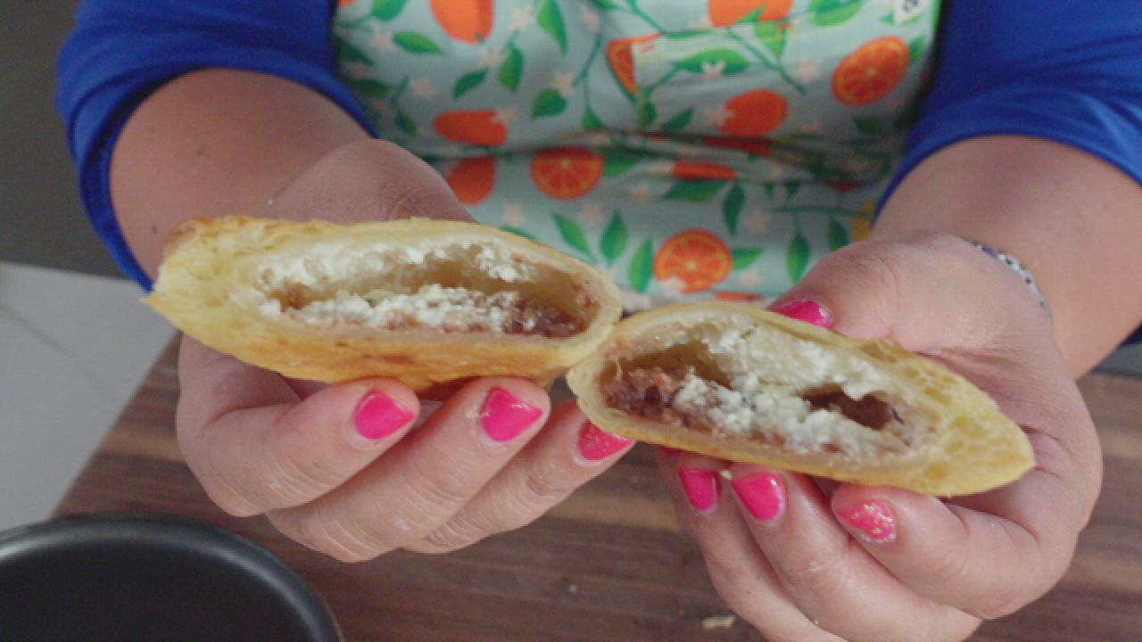 Goat Cheese Borekas with Date Jam