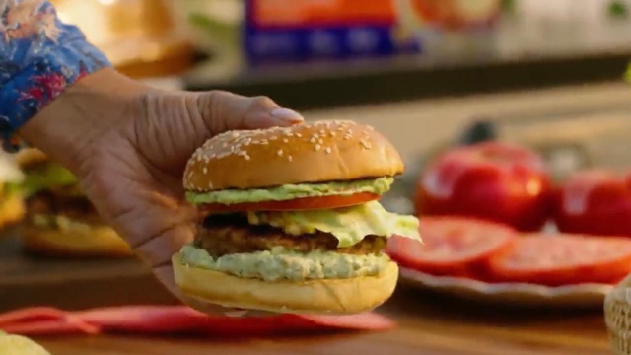 Agave Lime-Glazed Turkey Burgers with Cheesy Corn