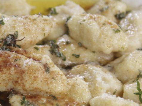 Mascarpone and Lemon Gnocchi with Butter Thyme Sauce