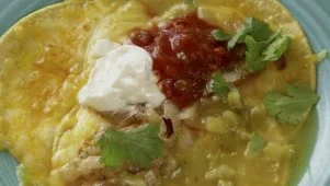 Quick Green Chile Enchiladas