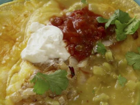 Quick Green Chile Enchiladas