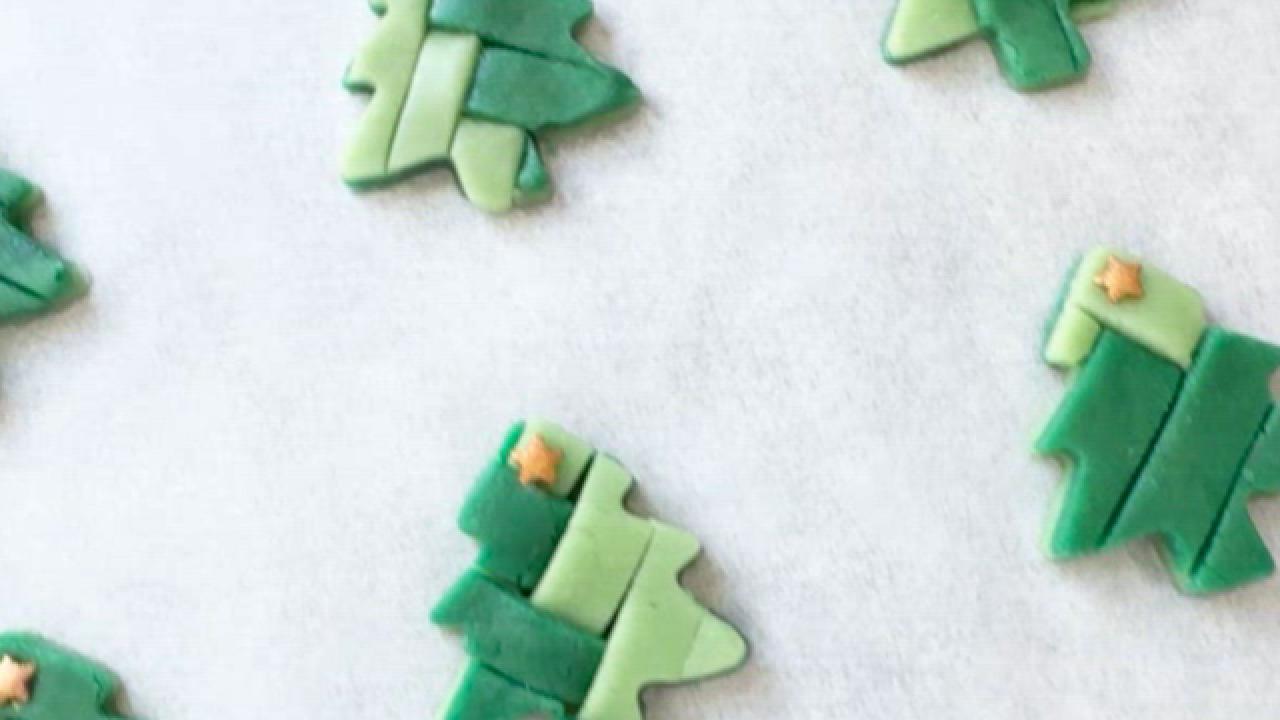 Herringbone Tree Cookies