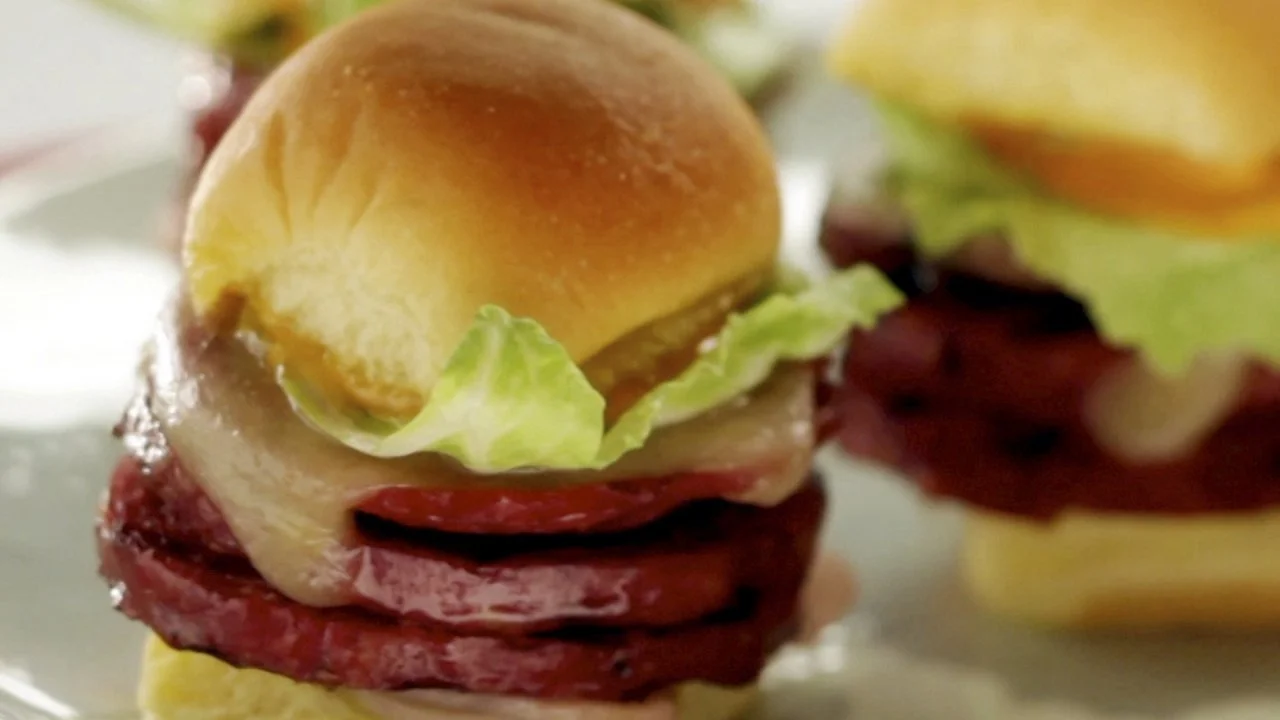 Cheesy Summer Sausage Sliders