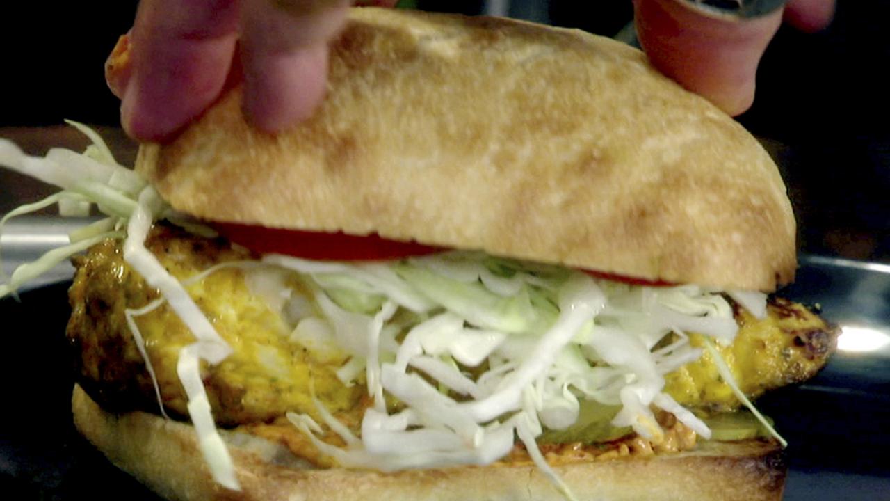 Spicy Grilled Halibut Sandwich