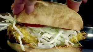 Spicy Grilled Halibut Sandwich
