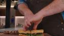 Sorghum-Mustard Glazed Pork Sandwich