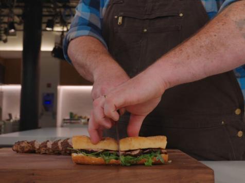 Sorghum-Mustard Glazed Pork Sandwich