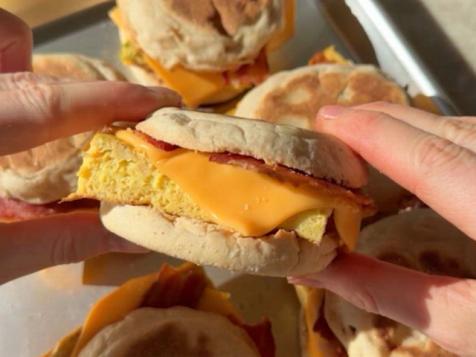 High-Protein Bacon, Egg and Cheese Sandwiches