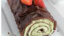 Dubai Chocolate Crêpe Cake Roll with Strawberries