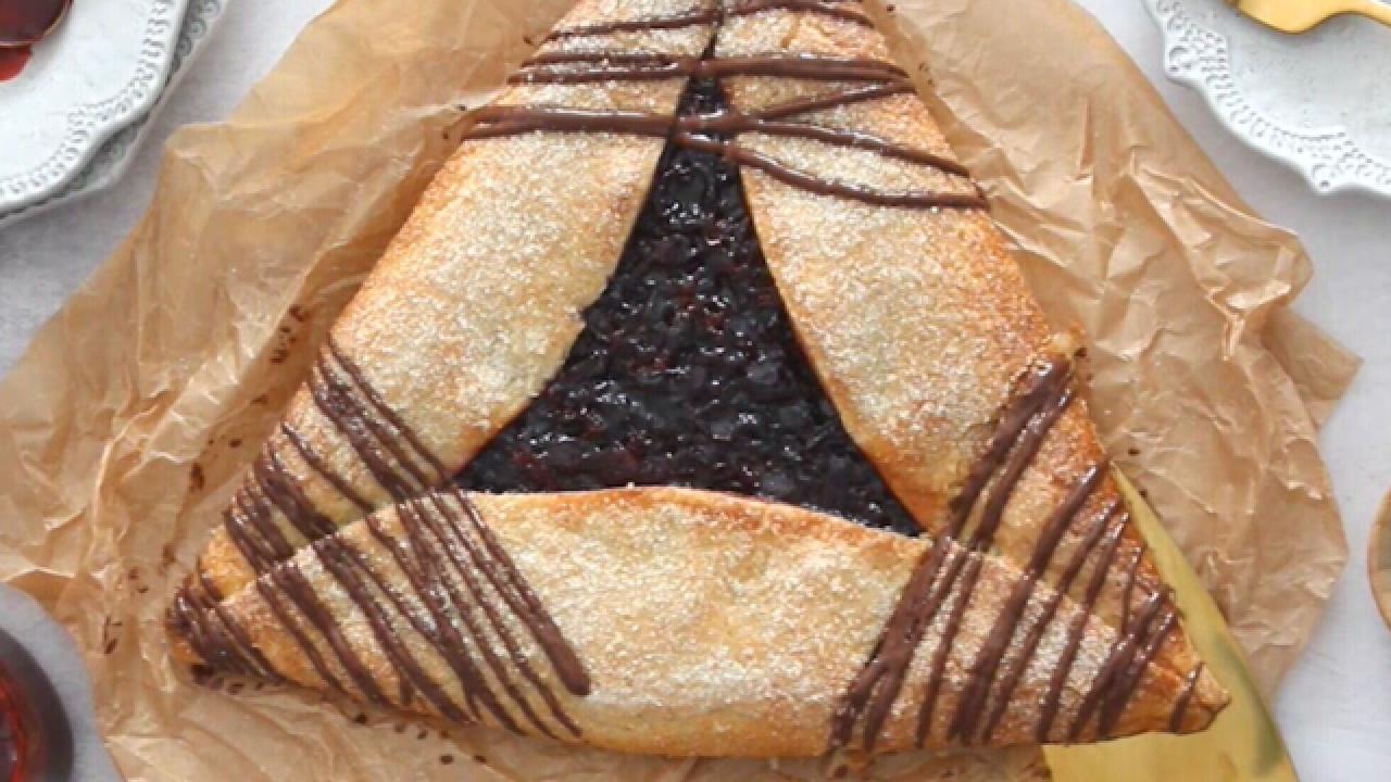 Cherry-Frangipane Hamantaschen Galette