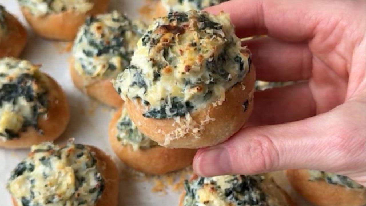 Mini Spinach Artichoke Bread Bowls