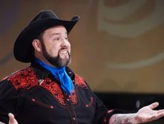 Finalist Leonard "Lenny" McNab during the filming of his Pilot "Cowboy Up" as seen on Food Network Star, Season 10.