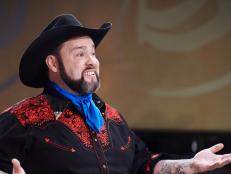 Finalist Leonard "Lenny" McNab during the filming of his Pilot "Cowboy Up" as seen on Food Network Star, Season 10.