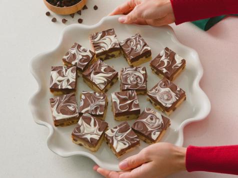 Swirly Shortbread Chocolate Chip Cookie Bars