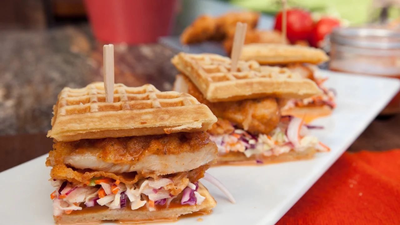 Guy's Chicken-Waffle Sliders