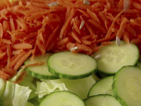 Salad Bar Salad with Creamy Italian Dressing