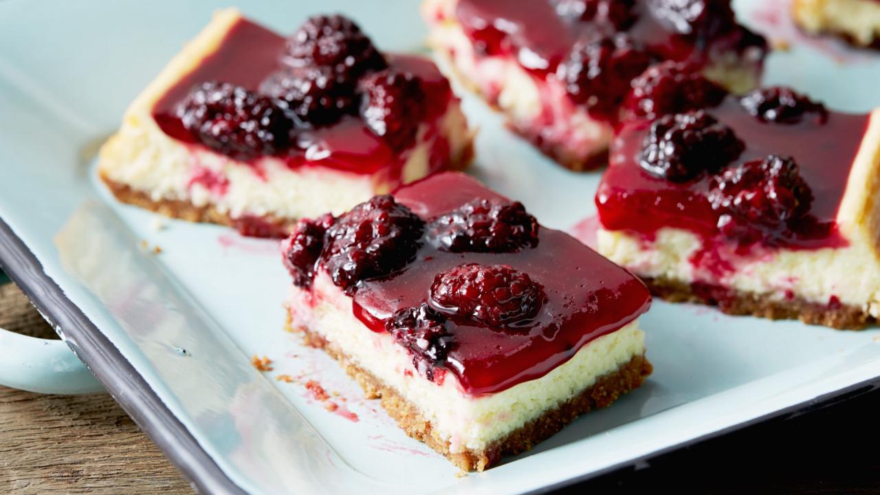 Blackberry Cheesecake Squares