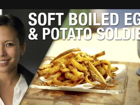 Soft Boiled Eggs with Crispy Potato Soldiers